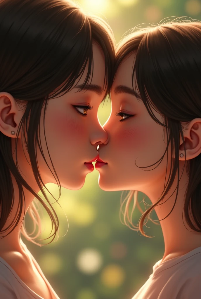 Kiss each other unbalanced and get closer to love
