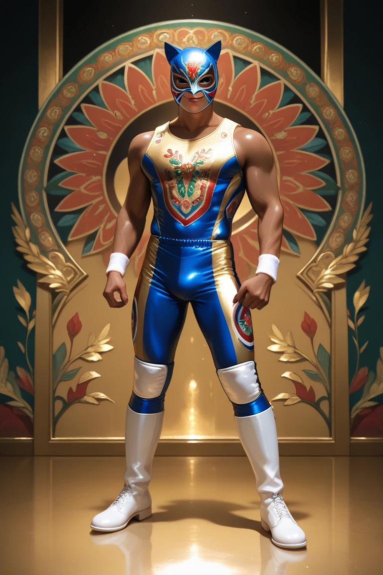 There is only one handsome Chinese man in the photo,35 years old,tall, Fitness,Smooth body,Smooth skin,No chest hair,short hair, O-Shaped Beard,Perfect body, Dark skin color,Radiant Skin,Smooth skin,Shiny, shiny skin,Smooth pectoral muscles,Muscle bulge, muscular, Very large pectoral muscles,Very sexy abdominal muscles,Very well-developed leg muscles,Huge concave and convex area,Brightens oily skin,Wearing a shiny gold leather thong,Handsome face,Normal human toes,Correct and accurate male body proportions,Gold Collar,Gold bracelet,Gold anklets,Stand among the flowers,The background is full of flowers。