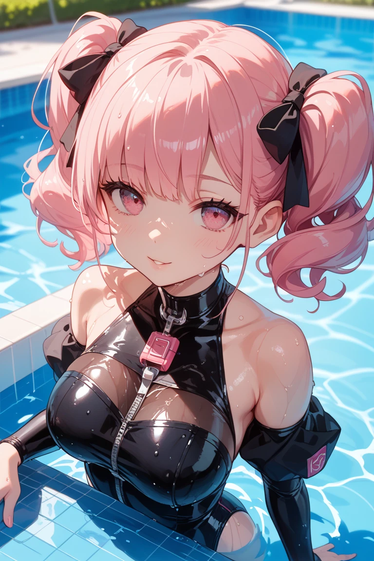 Top Quality, 8K, 4K, High Definition, Detail, Astolfo, FGO, Women, Bright Pool, Flat Breasts, Long Braids,