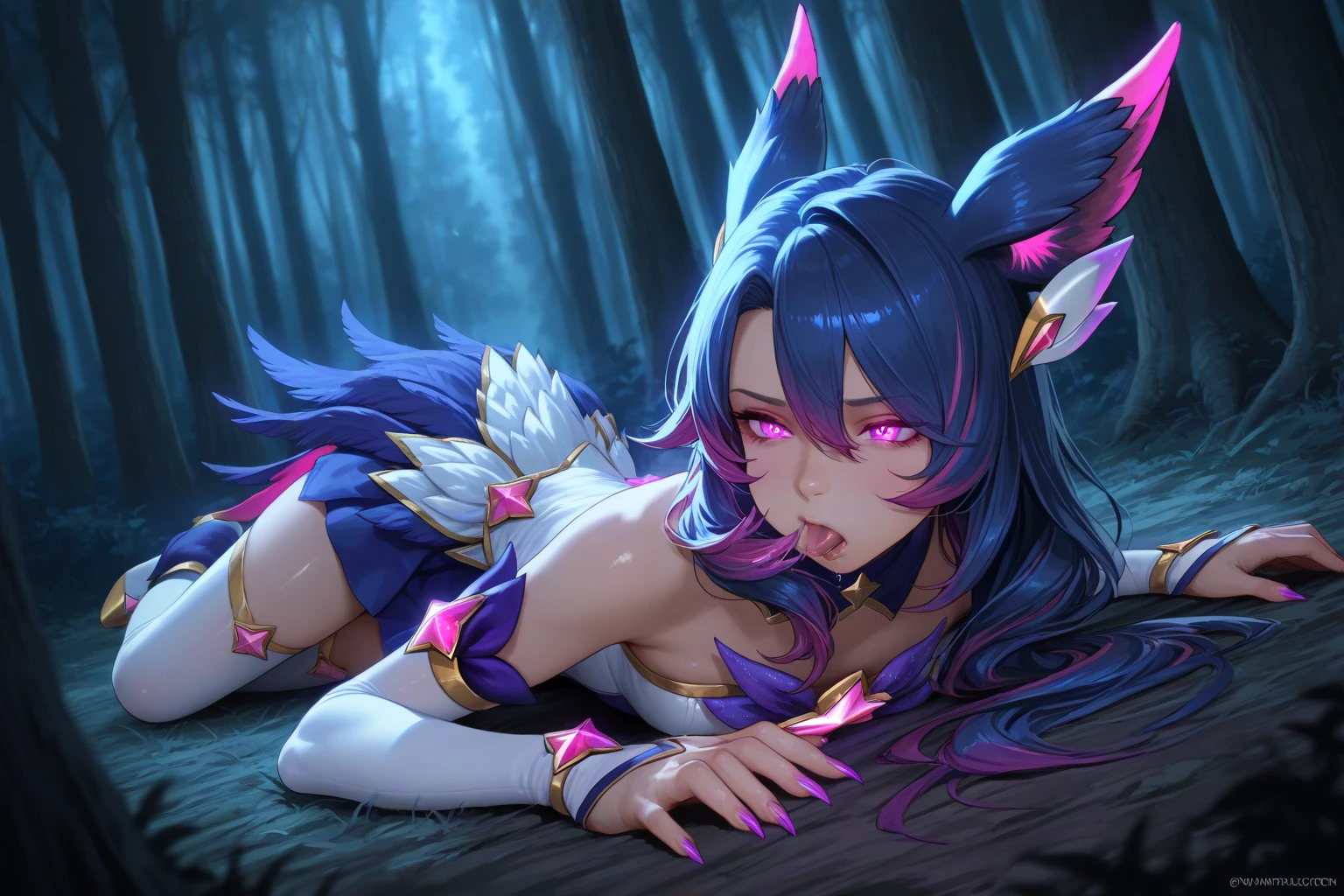 1girl in, (femele:1.4), Solo, pointy ear, Heart-shaped pupil, Detailed background, Very detailed,Perfect litthing, Bright atmosphere,Complex and detailed face, long eyelashes, Detailed eyes, (High Ponytail: 1.3), (Thighs thick: 1.0),(Solo: 1.3),(masterpiece:1.3)、(Beautiful fece:1.2)、(hightquality:1.2)、(Fine details:1.2)、(beautidful eyes:1.5),realisitic、3D顔、(Bright eye:1.1)、shinny hair、shinny skin、embarrassed from、hason、Pink hair、full bodyesbian、Excellent anatomical structure、pretty pose、pretty hand,NSFW,top-quality,ultra-detailliert,(1 Pretty Girl),(serene expressions),(fullnude,Nude),absurderes,Slim body,sexual excitement,Sex Expressions,Vaginal runaway, (Large open legs,Open your crotch,M-shaped legs,Emphasis on open legs,Realistic crotch),(Open both legs wide,Pose with the crotch sticking out),(Crisp,Open),(flat chest,nedium breasts,Liquid is coming out of the realistic nipples), (Mansuji,mekosji,Love juice,Translucent liquid squirting from),(pov from down,frombelow),(8K,ultra-detailliert,The best illustrations,sharpnes,Hi-Res,fulcolor,Colorful,colourfull,vivid),full bodyesbian,Nasty,(A world where clothing doesn't exist),(Naked world),