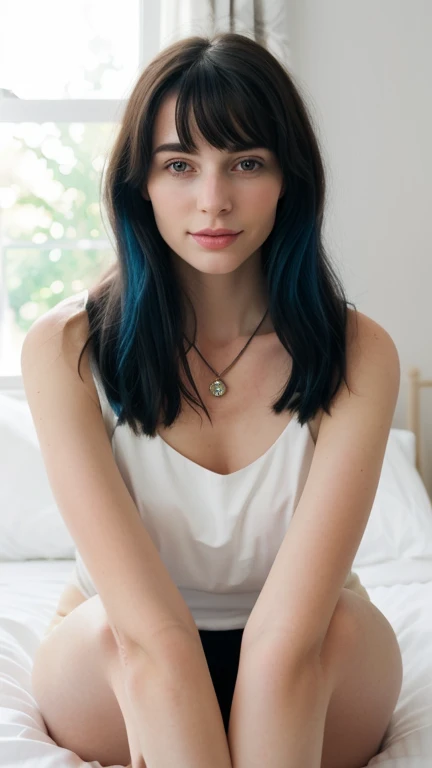 1 fille, , blue eye, ssmile, Longhaire,