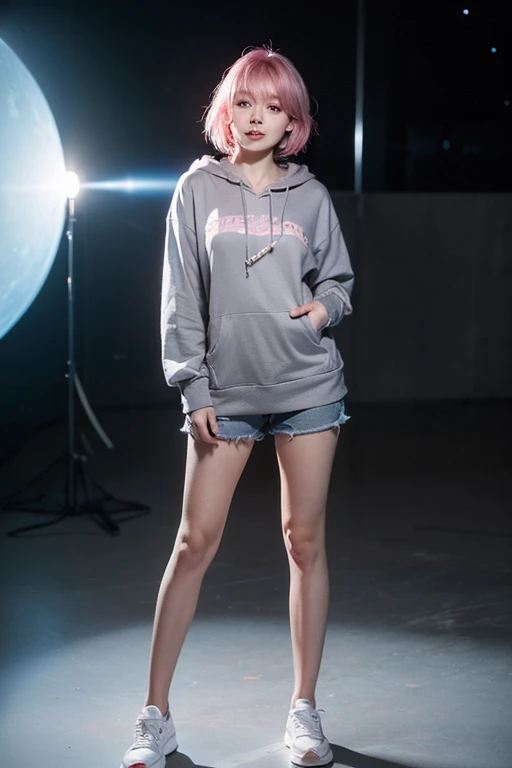 (best quality:2), (realistic, photo-realistic:2), (High-definition face drawing:1.3), (masterpiece:1.1), (full body:1.2), (in vaporwave style:1.3), (sexy pose:1.1), (squatting:1.1), (thicc:1.2), (blue eyes:1.3), (multicolored hair:1.2), (short hair:1), gal.safetensors, (colorful flowers:1.1), (fractal structure pattern:1.3), (cinematic natural light effects:1.2), (striped panties:1.1), (cyberpunk jacket:1.2), (Wear white and pink:1.1)