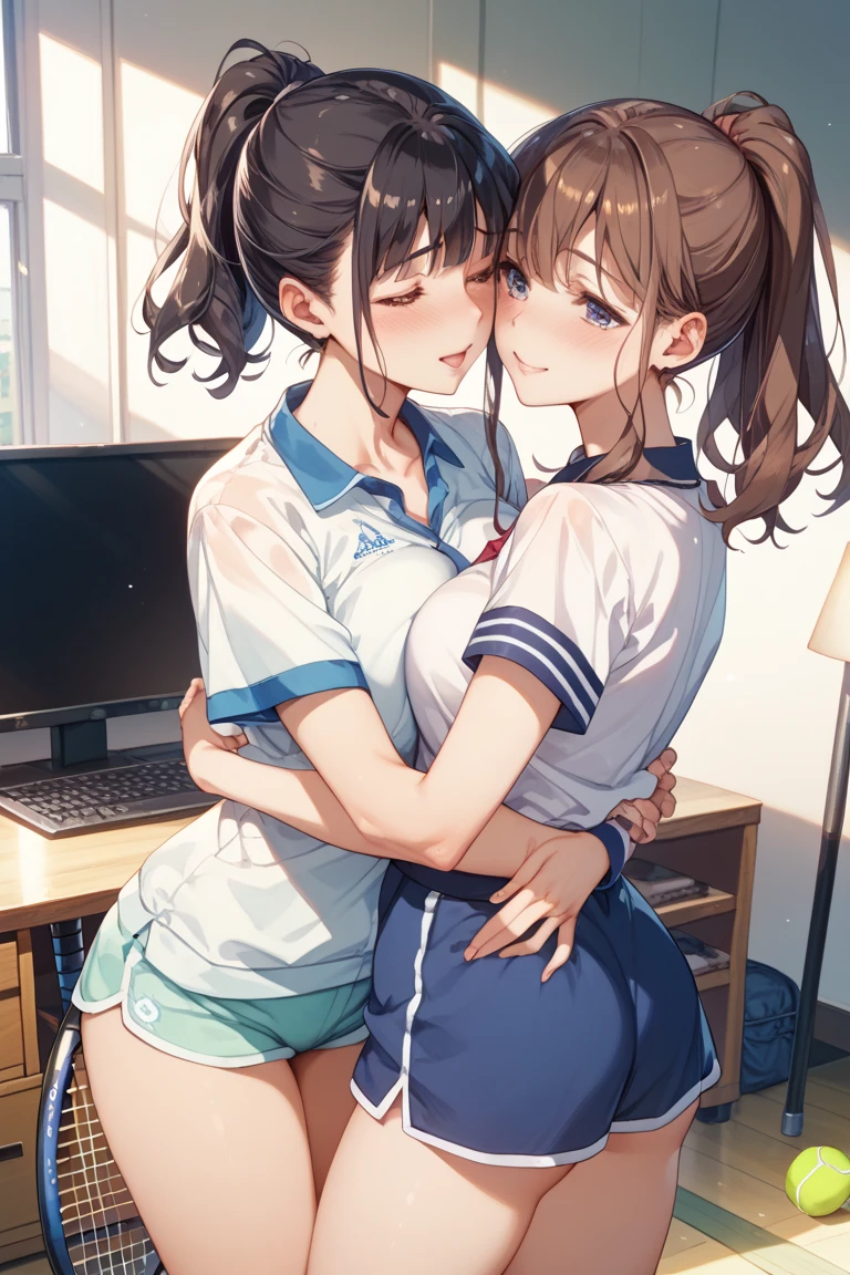 (​masterpiece:1.4)、(1male people:1.9)、1girl、15 years old,(:1.2),high school student,beautiful girl,(short ponytails:1.2),akb48,nogizaka46,sailor suit,high ,(A father is touching his delicate girl's crotche:1.9)、student clothes、a closeup、Lying in bed、Father touching the crotch of delicate girl、(Cute 15-year-old delicate girl with semi-long hair and 50-year-old father with short hair)obscenity:1,2、Metamorphosis:1,2、NSFW:1,2、caress:1,2、Wrinkles between the eyebrows、Touching each other's crotches、red blush、toppless、White panties、Dark blue pleated mini skirt、tre anatomically correct,(small breasts:1.2),(skinny:1.2),(fullnude:1.5),nipple,