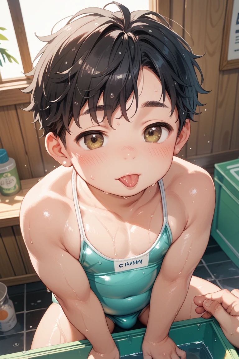 Creampie、elf、short hair ,1 boy, , trembling,Excess semen,Perfect Anatomy,(((Orgasm Expression))),panic,Empty Eyes、Are crying、Watery eye、Anxious expression、Messy Hair,Open your mouth、 Drooling,Open your mouth,Sweaty,Completely naked、skinny, Sex Roller, Doggy style sex, how,