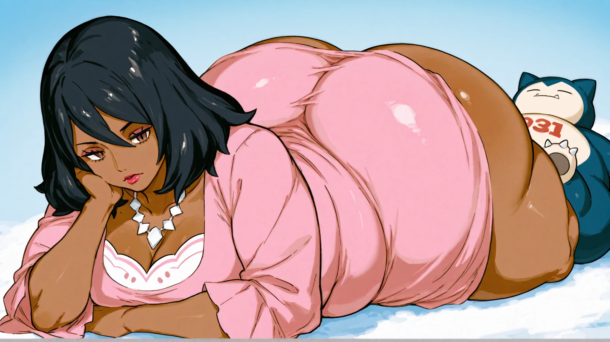 sexy black woman in white lingerie with a giraffe on her chest, voluptuous and arousing, giant stunning goddess shot, vanessa blue, ebony, the super hot and sexy, with large breasts, with a large breasts, smooth white surroundings, draped in shiny oil, smooth translucent white skin, imposing and dominating, sexy hot body, huge juicy lips, seductive lady
