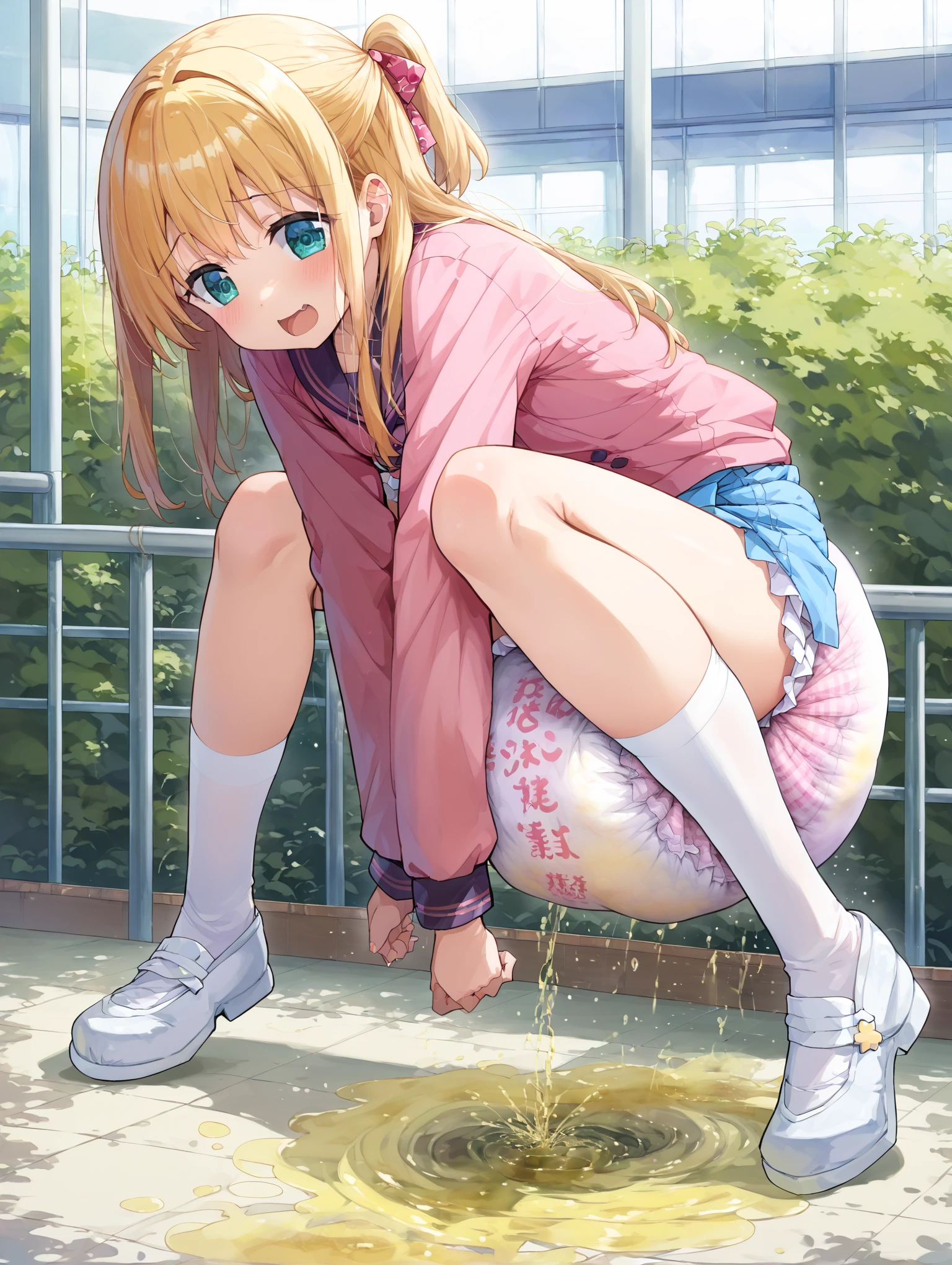 nsfw, (masterpiece), (photo realistic1.4), ultra high res, best quality, 8k official art,figure,very detailed,anime color,perfect hands, perfect fingers, perfect legs),(cowboy shot,From front), 1 girl, idol master,(haru yuuki),12yo,(orange hair), (midium long hair),(straight hair), (baseball cap),((purple eyes)),shiny hair, shining eyes, delicate line tail face,anime colored,perfect hands, perfect fingers, perfect legs,(cowboy shot,from front),(forehead:1.2),1woman,solo,idolmaster,haru yuuki) ,(14years old, beautiful girl), (beautiful eyes),(((beautiful orange hair))), (((midium long straight hair))), (wet hair), (wet skin), ((Sweat)), ((vapor)), (small height),((petite)), (flat chest,very small breast),(many sweat:1.5),(pubic orange hair:1.3),(from below), (pussy focus), ((spread leg)),(straddling),(spread pussy 1.5),(love juice:1.2),(many sweat:1.5),(pubic orange hair:1.4),(bottomless:1.5),(soccer uniform:1.5),(((clothes lift))),(wet clothes),(no bra,no panty),(sports cap),(open your mouth), ((a big smile)), ((out tongue)),(Nice touch), (one eye closed),((feel good)), ((happy)),(saliva),(sitting on bench), (soccer stadium),(cum on body:1.9),(cum on face:1.3),((cum in hair:1.3),(cum on mouths:1.2), (((multiple boys, peeing on a girl, multiple penises, gangbang, holding penis))),((ecstasy torogao:1.5)), saliva trail, nose blush,pleasure vaginal penis,grin),BREAK,(1boy, hetero:1.3), ((vaginal sex,cowgirl,pov)),(cum shot:1.3),(((bukkake:1.9))),(look at viewer),(one eye closed)),(((looking at viewer),