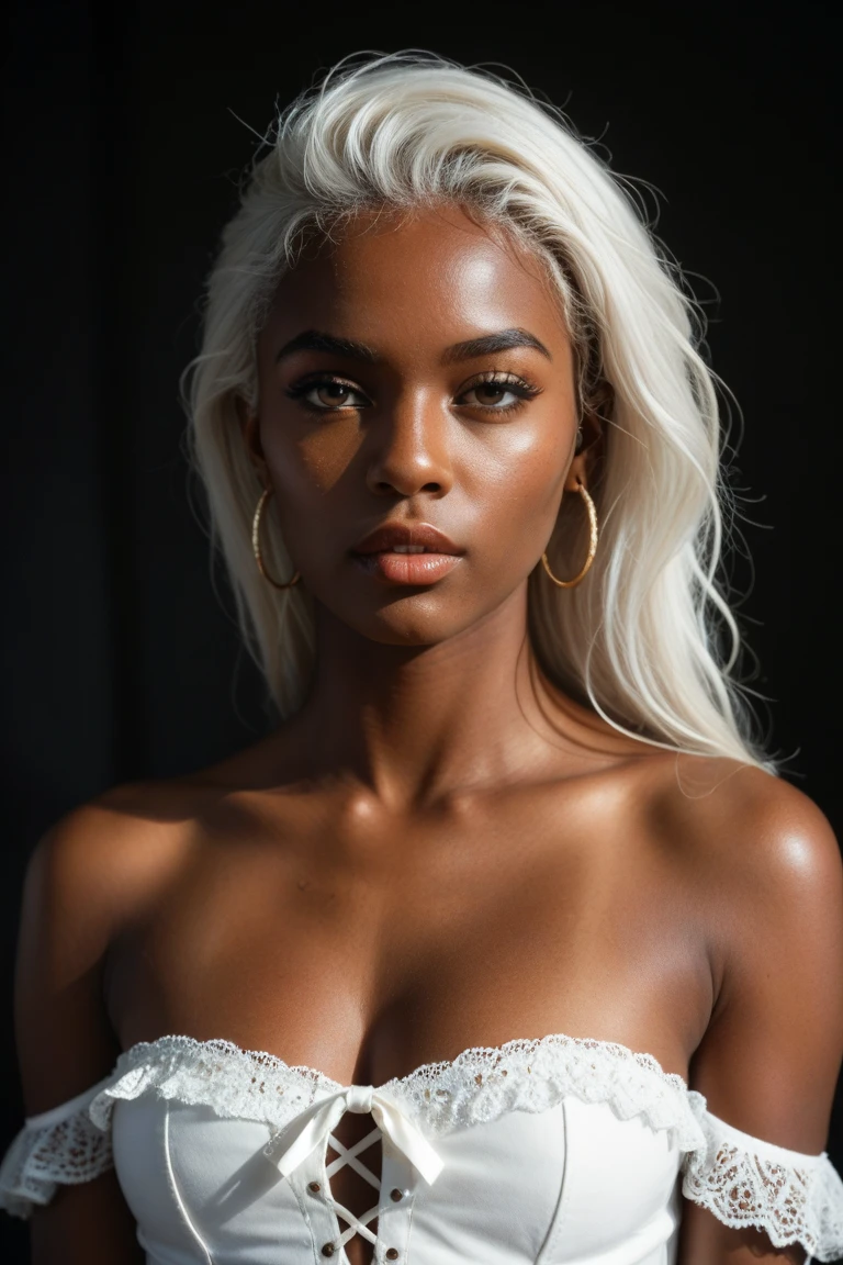 Black porn actress with white hair