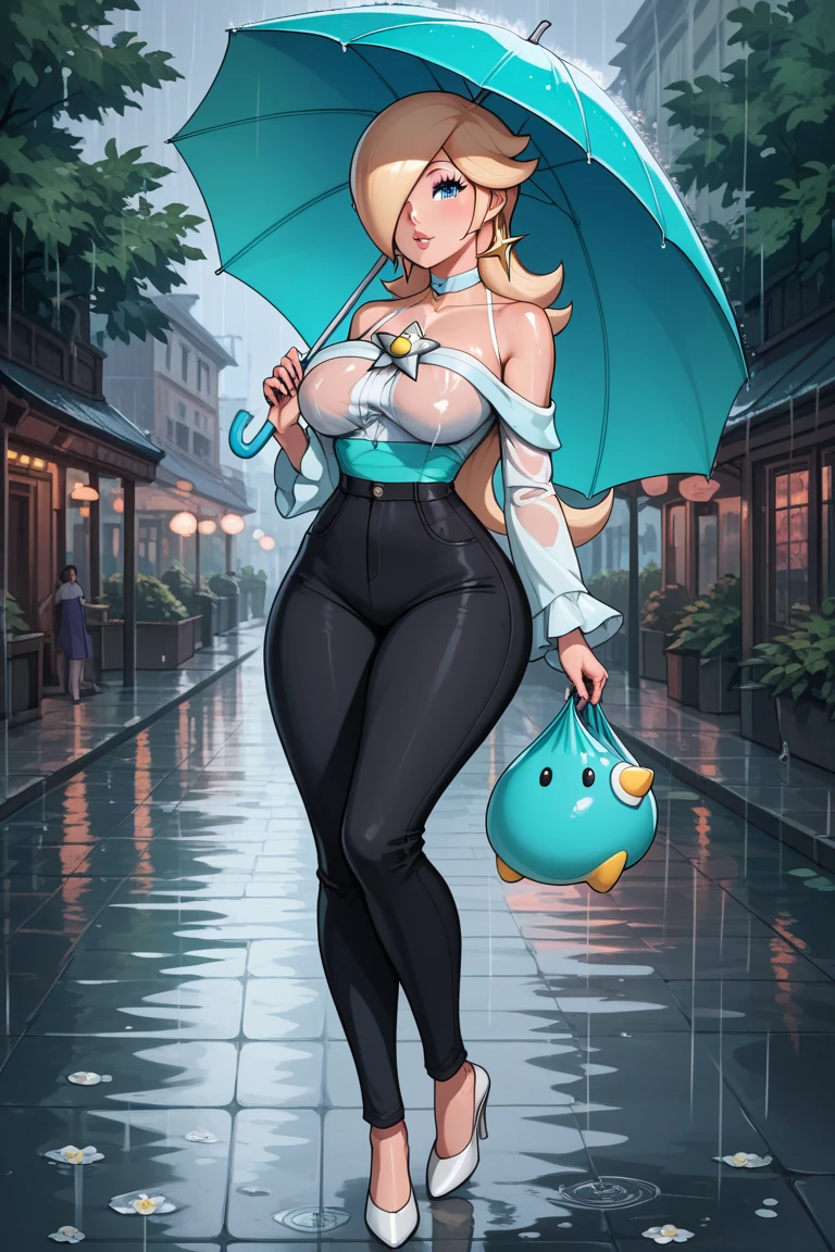 masterpiece,best quality,high resolution,Extremely detailed,Elena,have,Long hair,curls,Pink Eyes,earrings,cape,dress,Short sleeve,Gloves,belt,skirt,Black pantyhose,boots,Wind lift,blush,(Make it embarrassing:1.2),outdoor,garden,