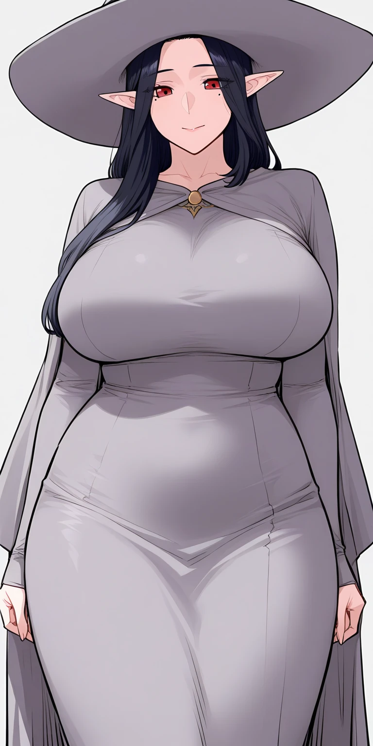 ((High Quality)) ((Perfect Autonomy)) Masterpiece, solo women, pale white skin, long length black hair, naked, big saggy breasts, thick body, full body, Standing, in the living room, cuerpo completo, high resolusion