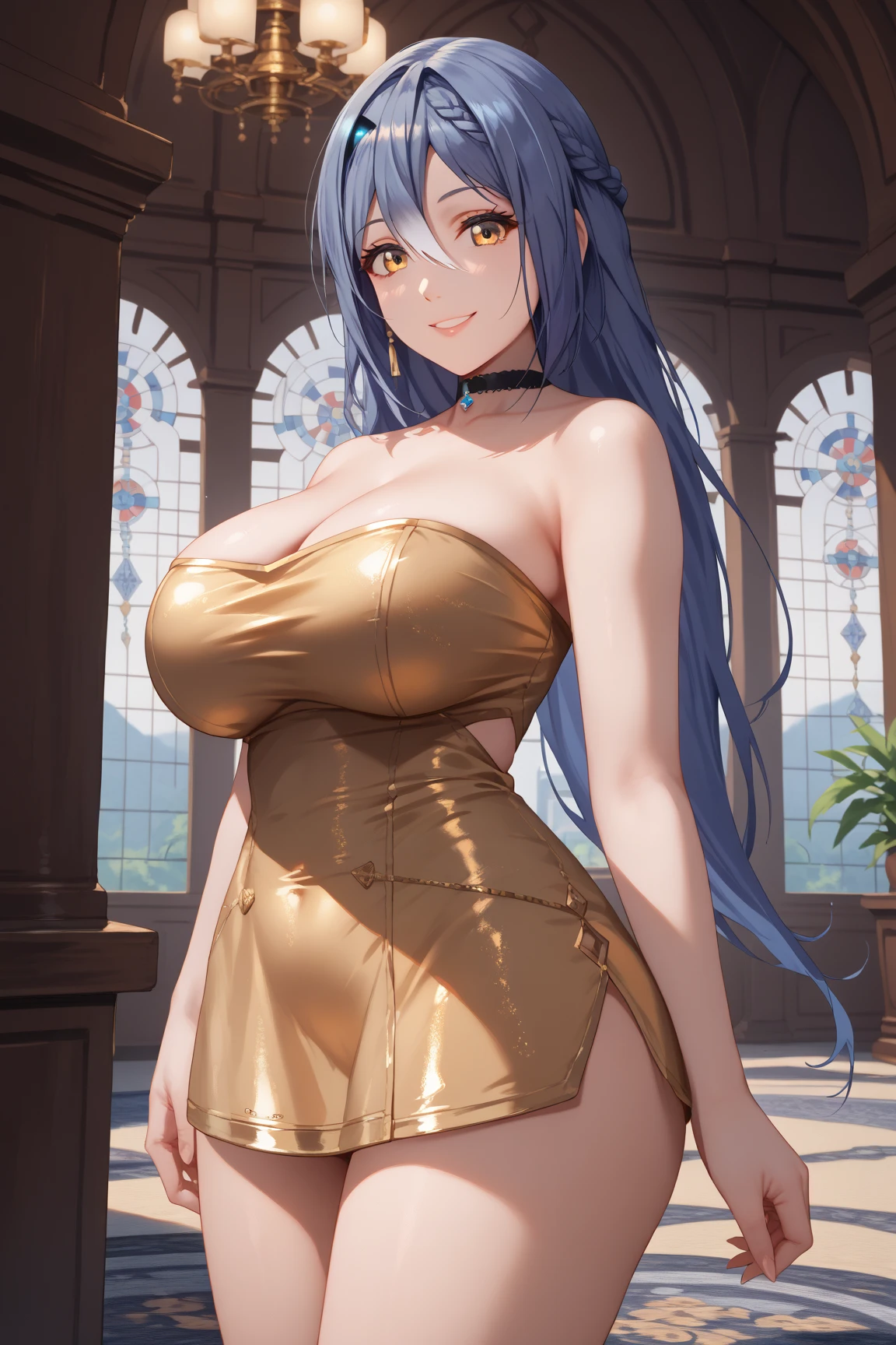 (Fraction_9,Fraction_8_Direction_7_up),1 Girl,beautiful_Face,White eyes,Hyuga Hinata,Dark blue hair,Big breasts,whole body,Bare thighs,Kneeling with legs sideways,barefoot