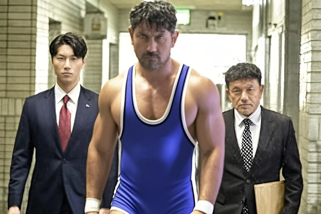 50yearsold,Hidetoshi Nakata ,(Kogoro Mouri 1.3),The upper part of the body,Tong,Bulge,office room,Two people standing,black long socks,Thin,musculature,lbeard,fortitude,artwork of a,tmasterpiece,k hd,red leotard