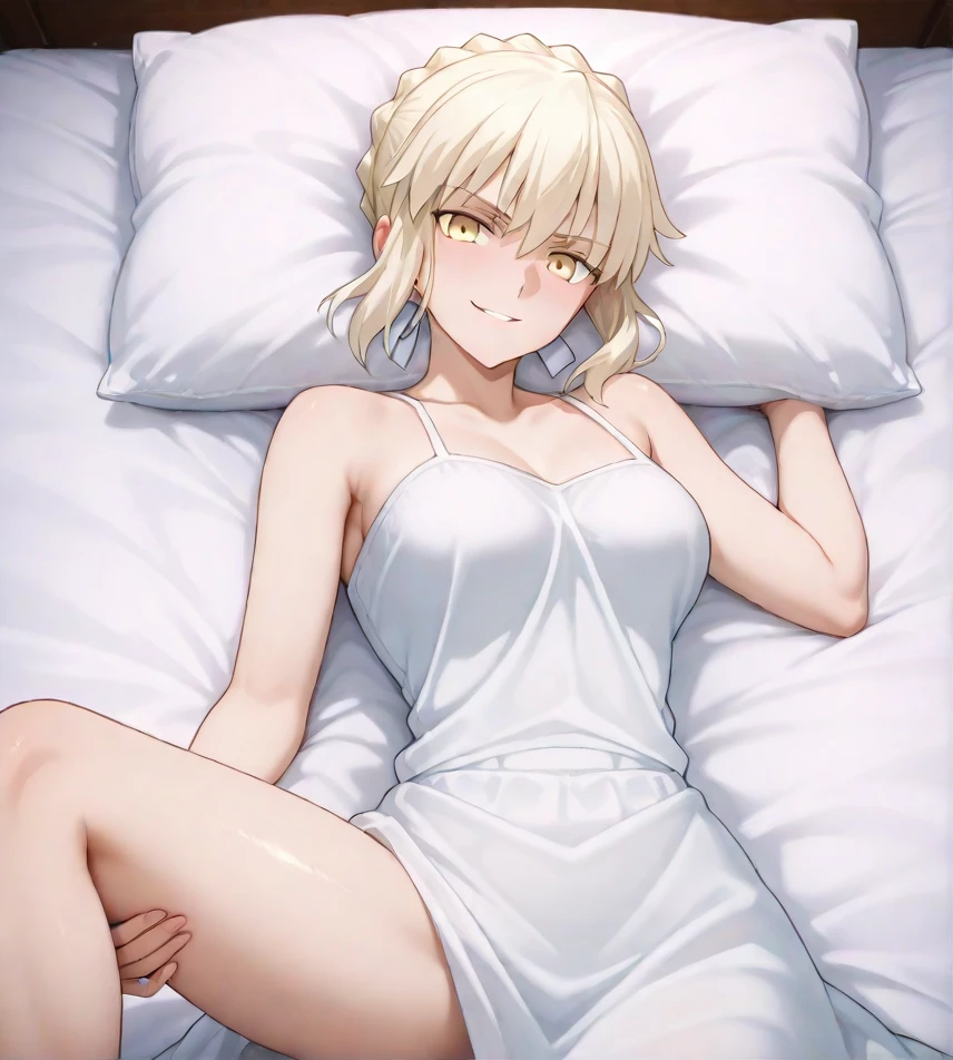lewd boy, hentai,anime, anime boy, waking up in morning, stretching one arm, sunrice, bedroom, ginger curly hair,  pink pyjama, femboy