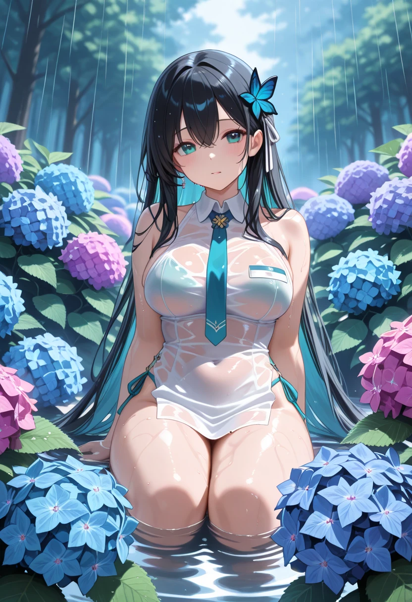 ((top quality)),(ultra high resolution),(Super detailed),(detailed description),((the most picturesque works of art),super precision art,amazing art of depiction,fantasy art:1.5, ((綺麗なflower々:1.3)), (glamorous body:1.5),fancy background effects、masterpiece、fancy details、(NSFW 1.1), ((1 female)), ((muste piece)), ((extremely detailed:1.3)), ((Beautiful woman entering the lake in crystal clear water)), ((beautiful long hair)), wet hair, wearing a transparent dress, Bathing clothed, (水に浮かぶバラのflowerびら:1.5), (early morning light), ivory gold AI, temple, crepuscular lighting, (very huge boobs)、pink nipples、pink areola,Transparent pink areola、((Transparent pure white wedding dress that shows your skin、Detailed design))、Arranged,intimate, rose garden、colorful roses、lake with floating roses、wet body、(頭にflowerの装飾)、大きなflowerいっぱい、solo, water play, flowerいっぱいの髪飾り, flower々, sky porn,Pure white dress that becomes transparent when wet, shines wet with water、(muste piece),(Highly detailed CG Unity 8K wallpaper),best quality,cinematic lighting,detailed background,beautiful detailed eyes,bright pupils, (very delicate and beautiful),(Beautiful and detailed eyes),((muste piece)),(Purple eyes)