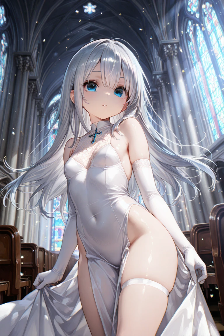 blanc \(nikke\),playboy bunny, rabbit ears, pantyhose, fishnet legwear, white leotard, white long hair, yellow eyes, fishnet, tie,
(huge breasts:1.2, upper body show breast, from above, cameltoe, ) white panties,
jewelry, hands on chest,see-through, looking at viewer, hair ornament, choker, shy, smile,
(masterpiece, top quality, best quality, official art, beautiful and aesthetic:1.2), (1 girl), extreme detailed, colorful, highest detailed,
city,street, leaning, wall, sun, cloud,