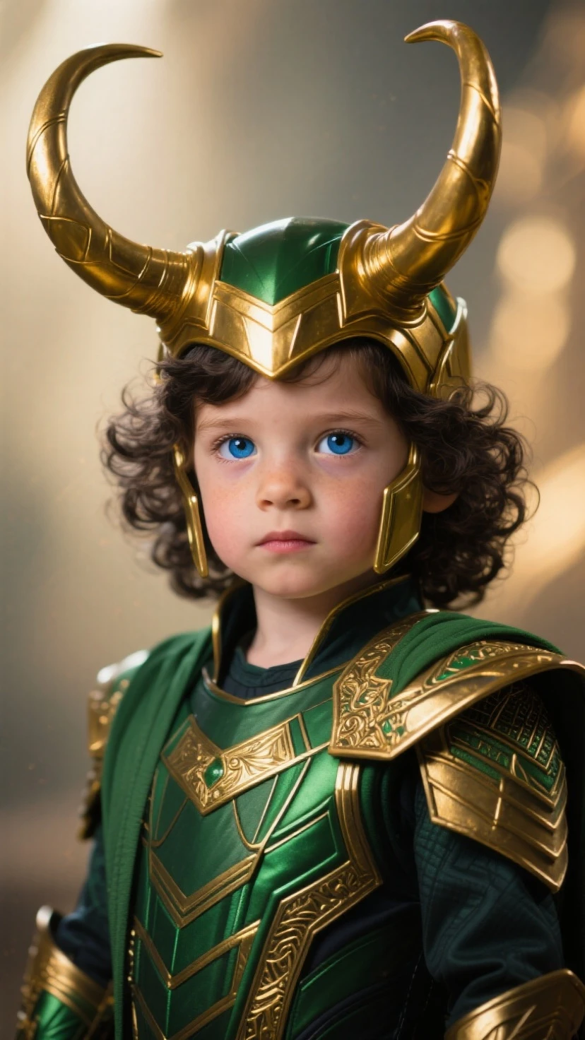 A (SmolOne:1.2), baby Loki, God of Mischief, cinematic lighting, highly detailed, sharp focus, professional photoshoot, 8k, DOF, by (SmolGuys:0.6)