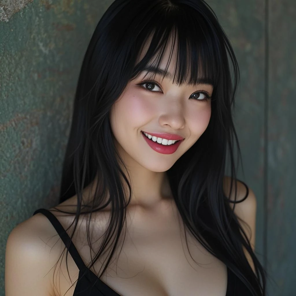 (masterpiece:1.3), (8k, photorealistic, RAW photo, best quality: 1.4), (1girl), beautiful face like tifa lockheart, (realistic face), (black hair, long hair:1.3), big breast,wear only low part bikini laid down on the bed, looking to the sailing with smile.