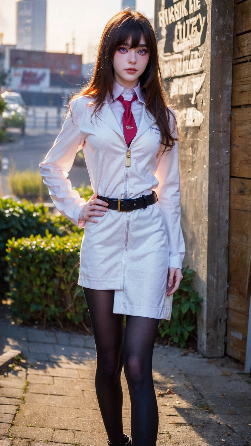 detailed eyes, (full body shot:1.2), 8k, (skinny body:1.2), curvy, (hands behind her back:1.2), seductive pose, looking at viewer, 8k vector photography, young teen, beautiful eyes, realistic lighting, detailed outfit, realistic facial features, hyper detail, (perfect angle, focus on face hips and breastegane), (very short hair:1.3), short disheveled hair, ahoge, huge chest, pioneer neckerchief, micro blue tight skirt, bangs, shirt, collarbone, very tight white shirt, short sleeves, collared shirt, belt, eyelashes, red neckerchief, breast pocket, face, realistic eyes, better face, summer morning forest, fake , jenya.d