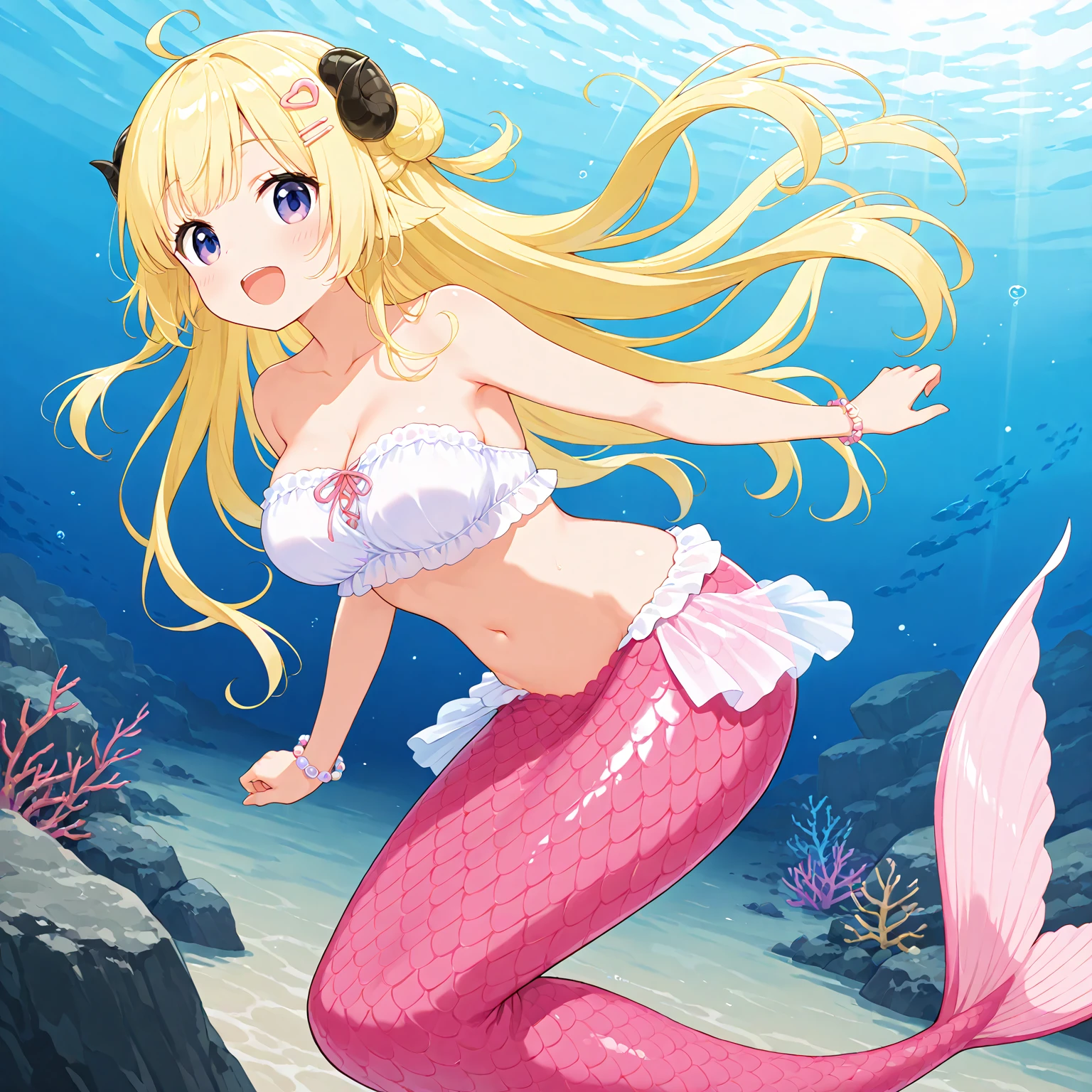 Anime mermaid.1 girl. Cutie. Mermaid girl. Half human. Monster girl. Mermaid. The girl is a Mermaid. Blonde. Long hair. Hair ornament. Blue eyes. Beautiful eyes. Perfect eyes. Expressive eyes. Ideal face. Face about to sneeze
Sneezing face. Beautiful nose. Snotty nose. After sneezing, long snot hangs from the nose. 16 years. Big breasts. Beautiful breasts. She is ill. She has a cold. She has allergies. She has a runny nose. Nasal mucus. She has snot. She wants to sneeze. She needs to sneeze. She has a strong, desperate urge to sneeze. She sneezes. She sneezes. Splashes of snot fly to the sides. Snot flows from the nose. She has urinary incontinence. She wants to pee. She needs to pee.
She has a strong, desperate urge to pee. Ocean. Beach. Ideal anatomical body. Fish tail instead of legs. No panties. Crawling along the beach in his arms. Full growth. Beautiful character design. Shiny skin. Whole body. NFS. Official art. Extremely detailed CG Unity 8k wallpaper. Ideal lighting. Ultra high resolution 4K. Super detailed 8K. A high resolution.