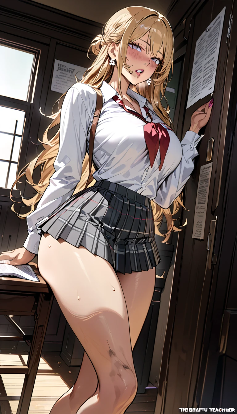 girl in sexy school skirt and underwear