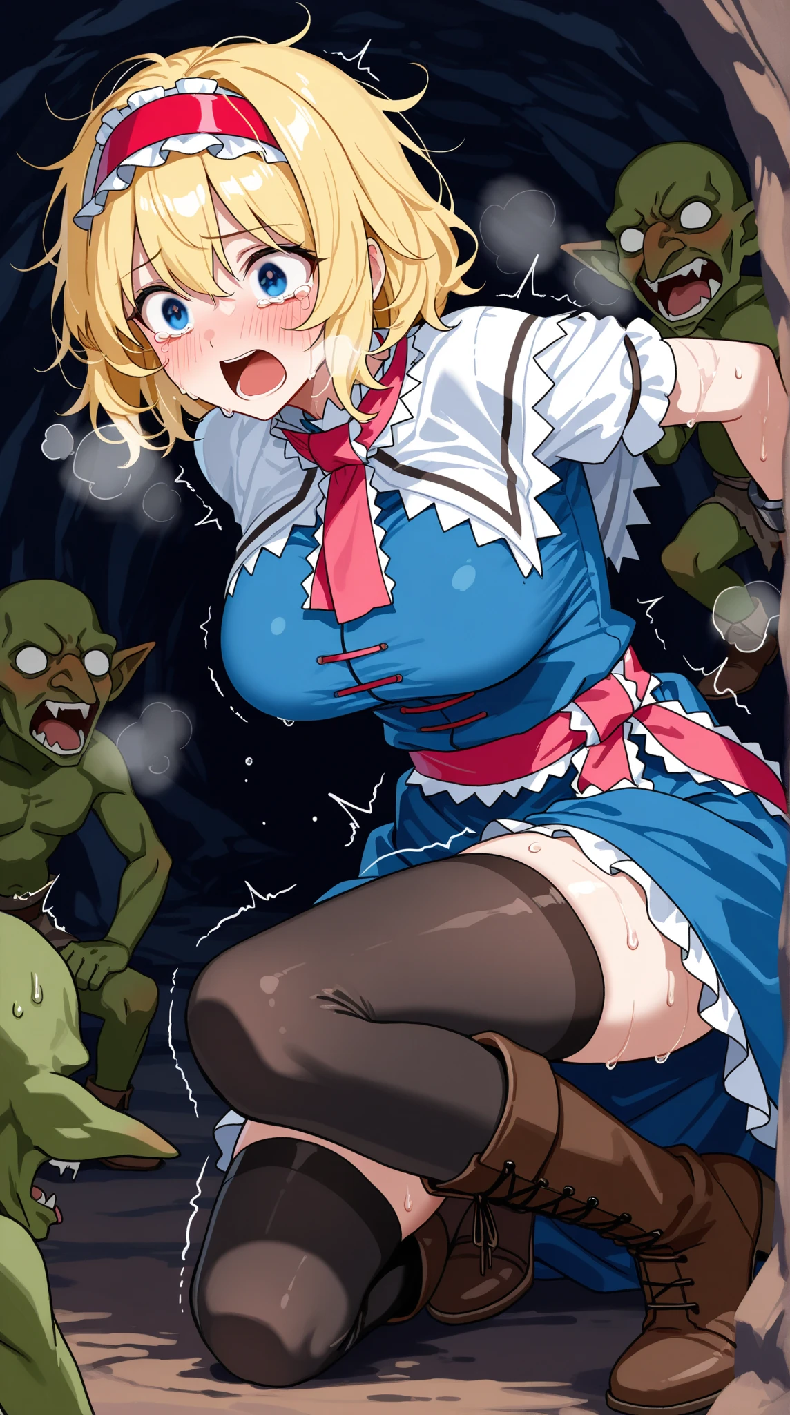Masterpiece , a female student, torn cloth, vaginal penetration, rape, cry, beautiful face, bra lift , cum dripping from vaginal, injured body, injury, around her body, goblin rape, injury, bloody, tears, on bed, soaking wet, defeated, surrounded by goblins, goblin's , attacked by goblins, spread vaginal, screaming, having sex with goblin, rough sex , goblin having missionary sex with the female student, missionary style sex, cream pie, various hairstyles, deflowering, virgin, blood dripping out from vagina, in train, school uniforms, dirty