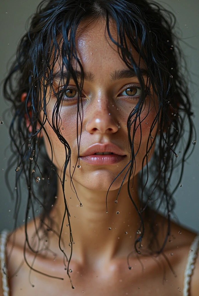 Indigenous woman in shower with penis on face licking