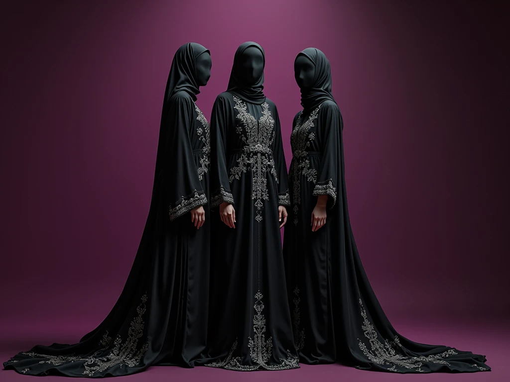 Arab mom with dark veil sexy dress