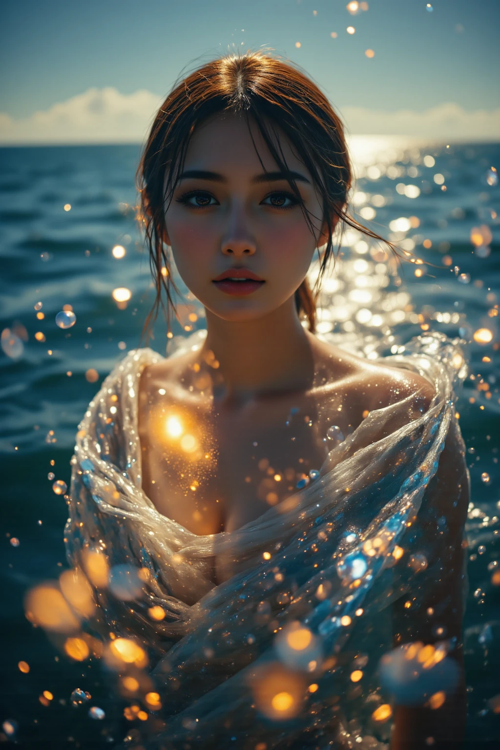 (masterpiece:1.2), ultra detailed, ultra high res, (realistic, photo realistic:1.37), high detail RAW color photo, professional photograph, an extremely delicate and beautiful, extremely detailed, finely detail, huge file size, extremely detailed beautiful girl, extremely detailed face, extremely detailed eyes, extremely detailed skin, extremely detailed nose, extremely detailed mouth, perfect anatomy, highly detailed background, shiny skin, (Japanese famous actress:1.35), (gyaru:1.1), flat chest, (kimono, bare shoulders:1.2), (flat chest), dynamic Pose, cinematic lighting, looking at viewer, (nsfw), lens flare, nsfw, (yushui, water, waves:1.2)