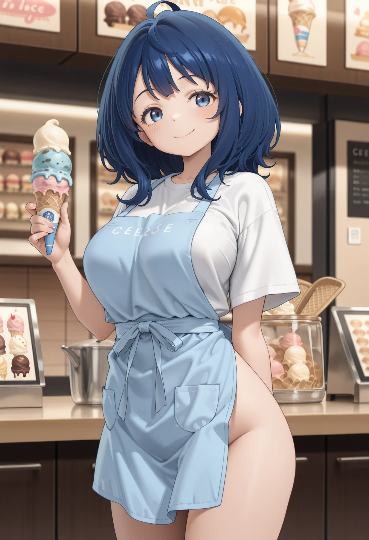 Haruna Sairenji, hair ornament, hairclip, (purple eyes:1.1), purple hair, short hair, swept bangs, (forehead:1.3),,  empty eyes Running, wearing nothing, big anime eyes, , shiny hair, bare-skin, navel, the groin, BREAK in front of convenience store, large breasts、　Nipples, nsfw, nipple , Heavy snowfall, solo, Peeing, lactation, projectile lactation (Sweating profusely, Love juice, Wet Woman, female ejaculation)