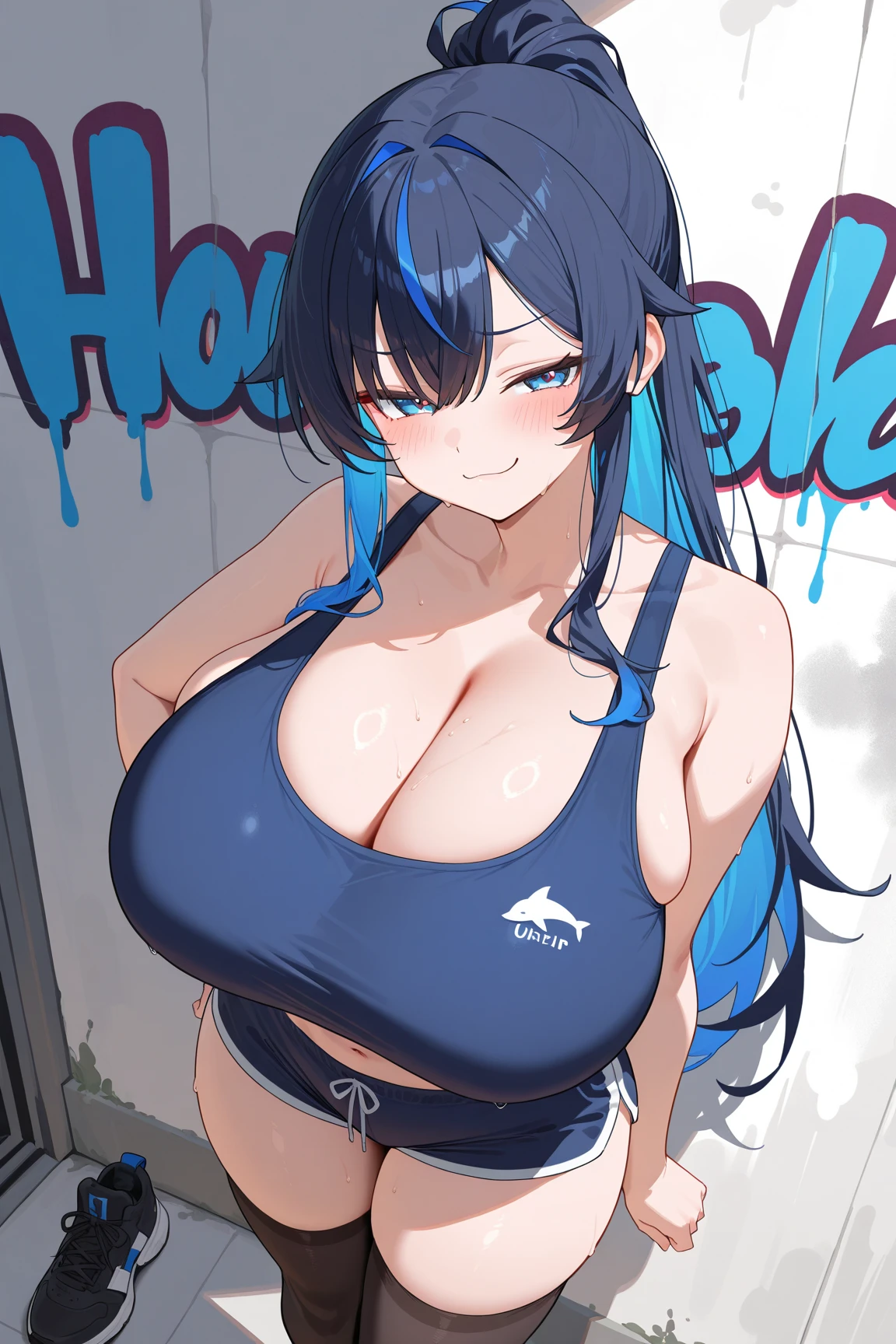 masutepiece, Best Quality, eye line, eyeshadows, Looking at Viewer, Curve, (Full body shot) In the (Drino Buddies D15:0.8) Wearing (Party Wear:1.2), 1girl in, Solo, Long hair, Soft breasts, Smirk, Sleeveless, Bangs, blush, Clothes Cutout, Long hair, Shiny skin, Outdoor seating in the square, Cloudy sky, Upper body, Ultra-detailed, Illustration, 、thighs thighs thighs thighs, 、bbw、big butts、Ultramammy