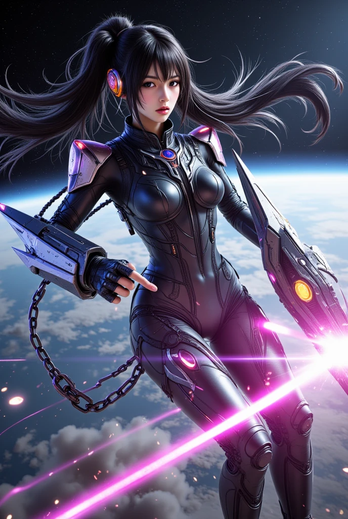 a woman in a futuristic outfit sitting on a motorcycle, irelia, kda, echo from overwatch, portrait knights of zodiac girl, seraphine ahri kda, sigma female, artgerm jsc, extremely detailed artgerm, overwatch inspired, overwatch style, ashe, knights of zodiac girl, overwatch design, style artgerm, from overwatch
