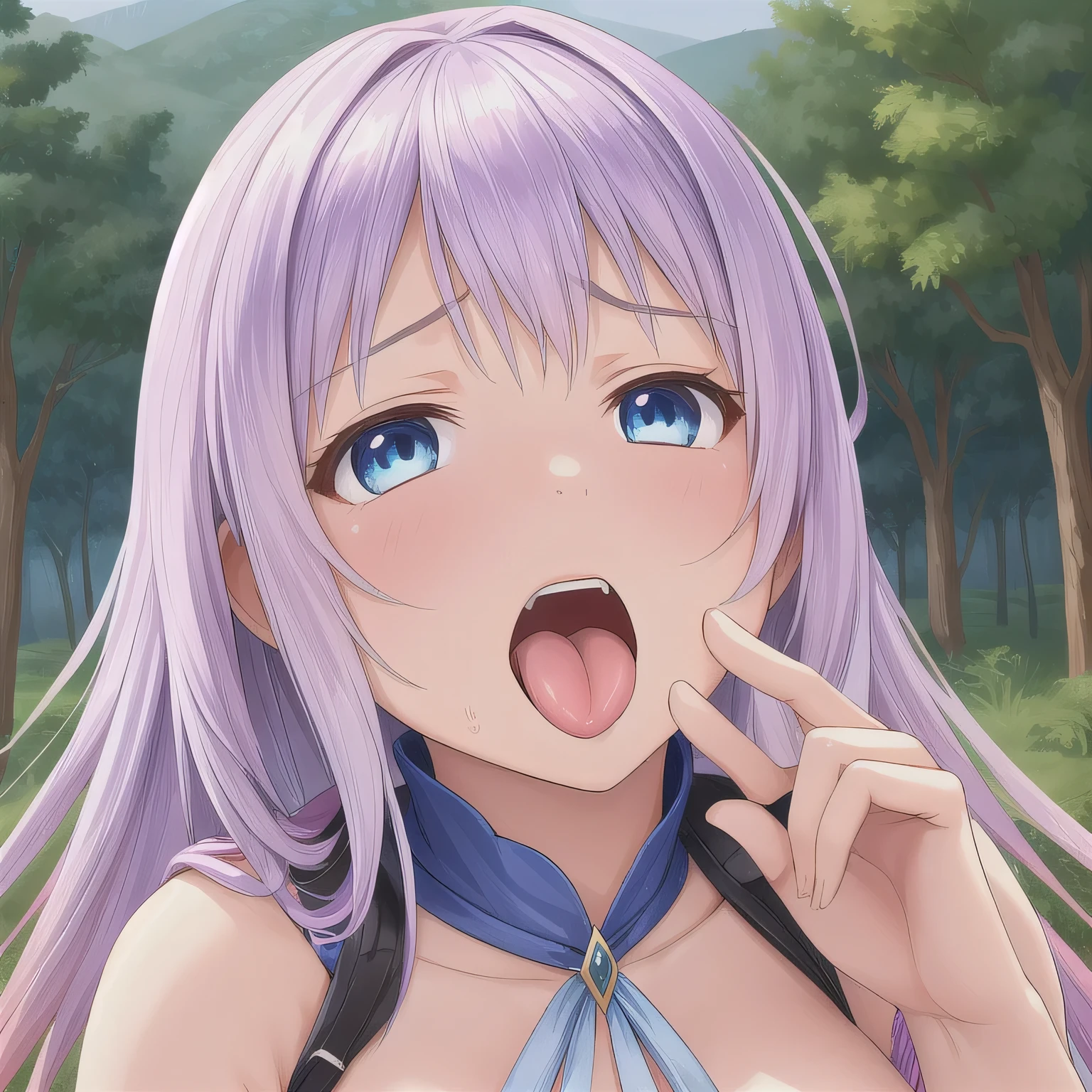 ((kinako (shiratama mochi) style)), mika_\(blue_archive\), poolside, emerged from pool, swimming, (masterpiece, top quality, best quality, official art, beautiful and aesthetic:1.2), (1girl), extreme detailed, colorful, highest detailed, official art, unity 8k wallpaper, ultra detailed, beautiful and aesthetic, beautiful, masterpiece, best quality, glitter drawing, nude, topless, nipples, stomach, mika, halo, sleeveless, bare shoulder, pink hair, side bun, long hair, smiling, large breasts, angel wings, wet body, night sky, fellatio, penis, licking, pov, tongue out, long tongue