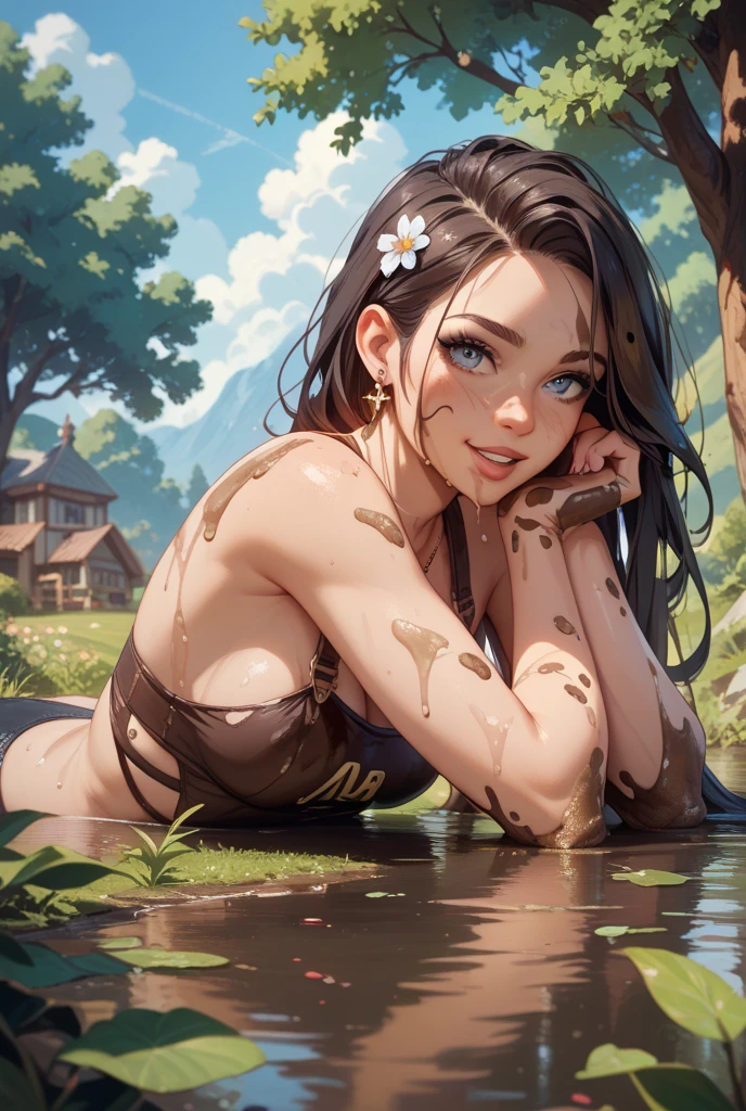 (masterpiece:1.3), (8k, Realistic, RAW Photos, highest quality: 1.4), Absurd, Charm, Ultra-high resolution, Ultra-realistic, Very detailed, Golden Ratio, (Realistic), (Best Shadow), Low contrast, (Complex:1.4), Side lighting, 8K, Beautiful Face, (Realistic Face), Beautiful hairstyle, Realistic eyes, Beautiful fine details, (Realistic Skin), Beautiful Skin, (One girl), ((Sasha Calle)), (Accurate hand and finger depiction), (Black Hair, Handsome Short:1.3), glamorous, (Hollow Eyes), (Sweat), (Flushed), ((Crouching)), (Giving a blowjob in a hot spring), NSFW, fellatio, (Blowjob), (Blowjob face), NSFW, (blow Job), deep throat, NSFW, 1penis, real glans, real tips,Very thick penis, Penis with protruding blood vessels, Realistic penis depiction, (projectile cum, excessive cum:1.1), BREAK, ((Completely naked)), ((I can't see my body in steam:1.1)), (cowboy shot), ((Deep in the forest:1.2)), ((steam:1.4))