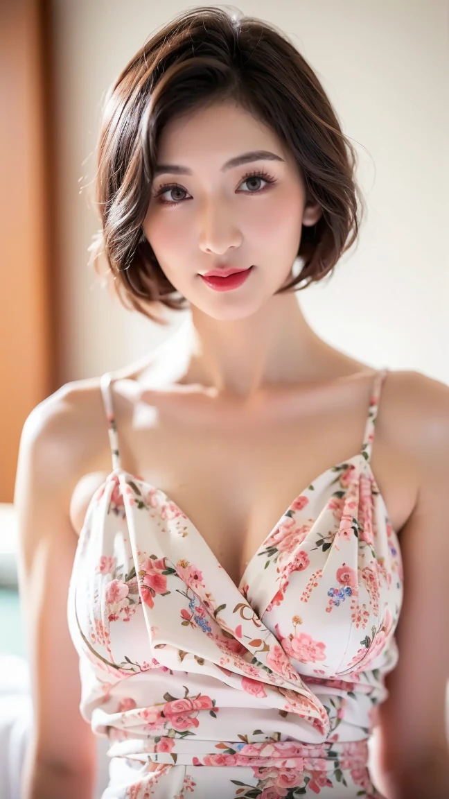 (Plain dark blue T-shirt, Floral Print Skirt, Show beautiful thighs:1.5),
((I want to kiss you?, I want to fuck you?, cheat with me?:1.2)),
((Will you come close to me and kiss my neck??, Can you touch my nipples??:1.2)),
((Sexy atmosphere, hold out your lips, Disheveled Hair, A sigh escapes)),
((Luxury Resort Hotel, Making love on the sofa on the spacious terrace, Complete darkness, lamp:1.2)),
((20-year-old, Shiho Sada, Elegant beautiful female announcer:1.5)),
((Earrings that match your outfit, Silver Necklace:1.2)),
((Tilt your face slightly)),
((Squint your eyes)),
((purse your lips:1.2)),
((Blushing:1.2)),
((Small breasts,Flat Chest:1.2)),
Narrow shoulders, the lines of the body are thin, Thin waist, Long, slender legs,
Ultra-detailed skin, Glossy Skin, White skin, Ultra detailed face, Ultra detailed breasts,
Ultra-detailed eyes, Slit eyes, Brown eyes, double eyelid, Beautiful thin eyebrows, Thin, long eyelashes,
Ultra-detailed lips, Fuller lips, Glossy pink lips, Flushed Cheeks, White teeth,
Beautiful actress's languid make-up, Pink lipstick, Smoky eyeshadow, Eye foundation,
Dark Brown Hair, Delicate and soft hair, Hair blowing in the wind,
(Elegantly putting your hair up, short hair, Layered:1.2),