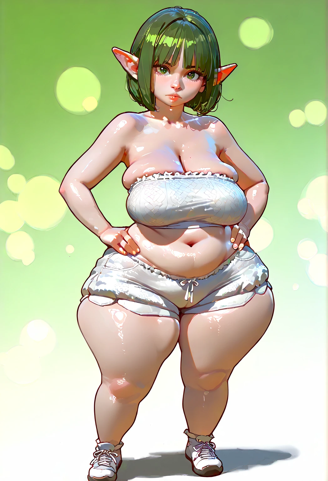 Best quality, ultra-high resolution, ultra-fine face and eyes, (fidelity: 1.4), 1 girl, girl, seen from behind, (transparent bra: 1.3), (erotic white lingerie), (dark green: grey hair: 1.4), look at the audience, smile, cute, huge ass, (ray tracing: 1.4), (long legs: 1.4), big breasts, thin waist, pregnant women, pregnancy, big belly, vacuum underwear, transparent, 16 years old girl, young, big belly, no pants, large bust, Large belly, oversized belly, oversized buttocks, vest line, bodybuilding, pregnant with twins, sweating, nube, naked,
