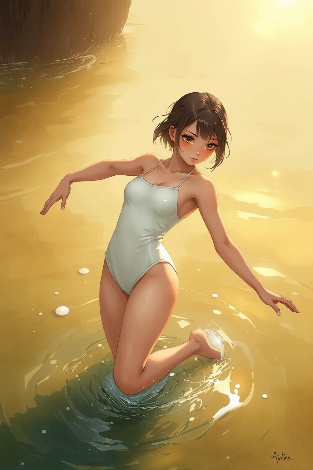 Emma Watson in swimsuit open legs sexy cute big breasts sweaty crotch crotch wet touched black hair soaked soaked soaked soaked soaked