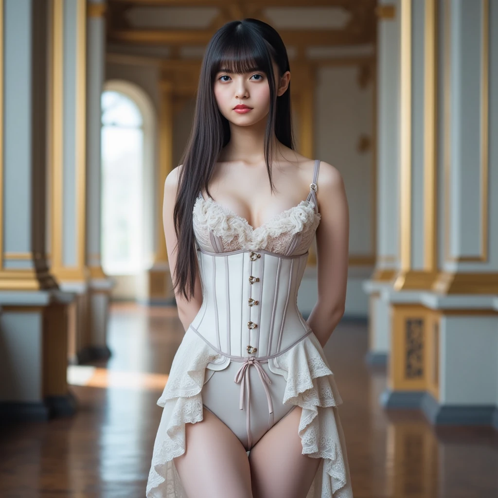 lolita1,dress,flower ((1 girl, Elegant posture)), Natural leg proportions, Visible cleavage, masterpiece, ((Sexy long legs, Very beautiful legs)), (best quality, 4K, 8K, high resolution, masterpiece:1.2), Extremely detailed, (Practical, photoPractical, photo-Practical:1.37), Official Art, CG, Anatomically correct, Random Scenes, Random shooting angle, Movie, photography, Intricate background, Soft lighting, Subtle shadows, Vibrant colors, Expressive eyes, Beautiful, high class boutique, Ambience, A moment of honesty, Natural expression, Detailed texture, Fine details, Refined and elegant, Exquisite style, Artistic Composition, Beautifully presented.
