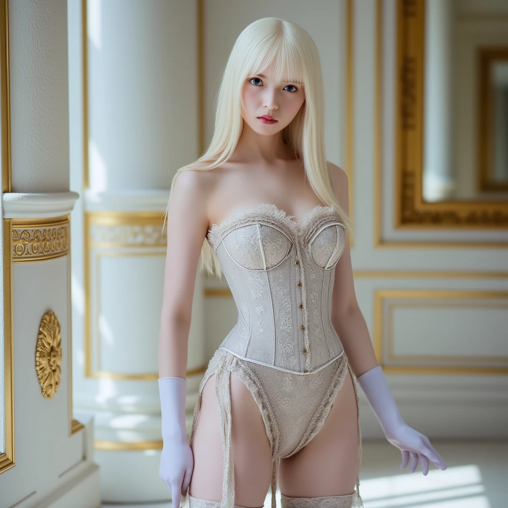 pretty woman in lingerie holding a white flower, iray, soft 3d render, fantasy outfit, divine render, daz studio genesis iray female, laced lingerie, daz3d, daz 3 d, seductive. highly detailed, daz 3d, render of YoRHa 2B, photorealistic perfect body, daz studio genesis iray, dressed in white intricate lace
