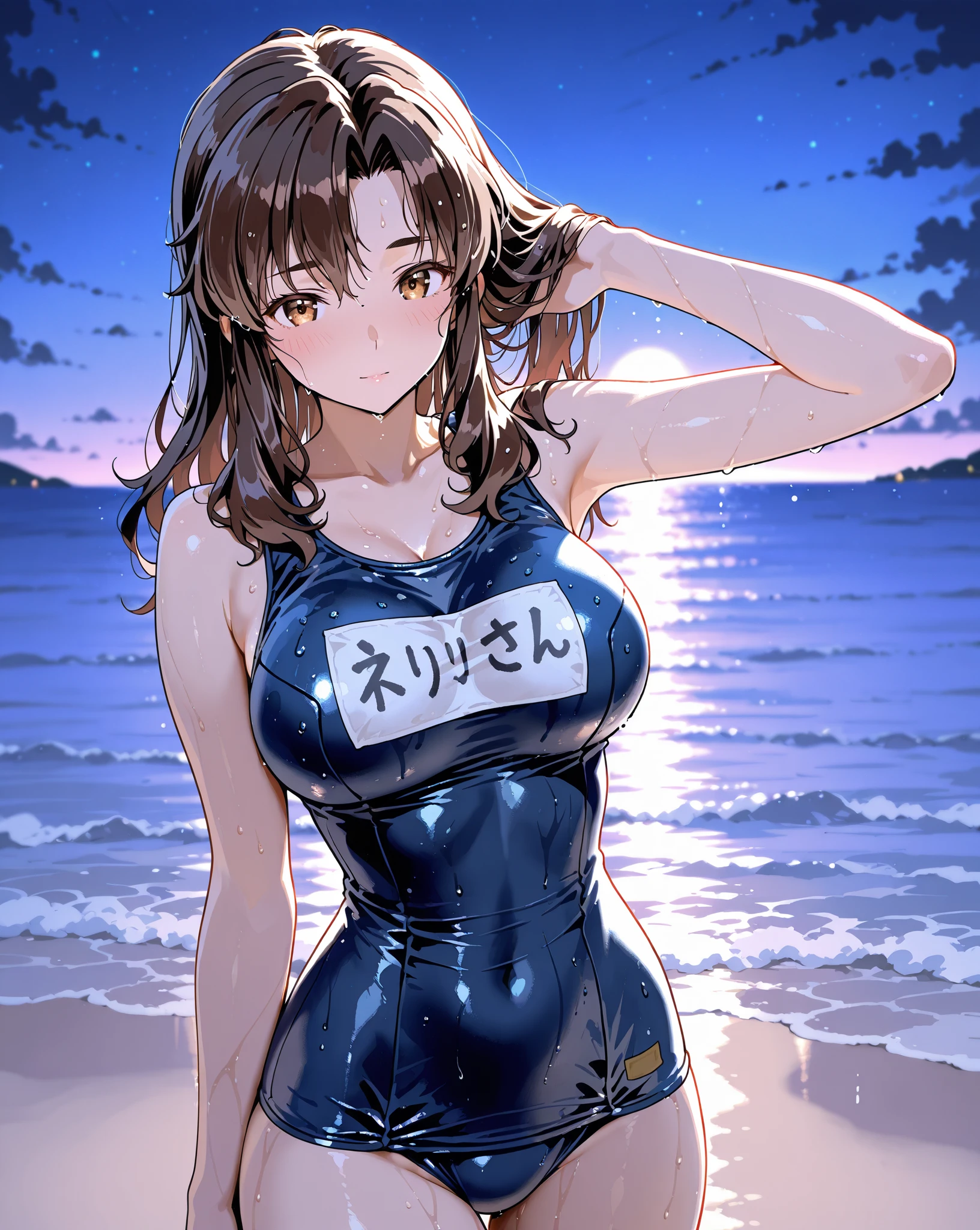 (((Mikoto Misaka))), disheveled swimsuit, Naughty swimsuit, Sukesuke shirt, Splashes flying to the body, Flashy figure, swimming pools, The highest image quality, Water droplets on the body, hightquality, high detailing, 超A high resolution, 8K resolution, depth of fields, Cinematography, intricate detailes, Elaborate, meticulous, Magnificent, Maximum Detail, Extreme beauty