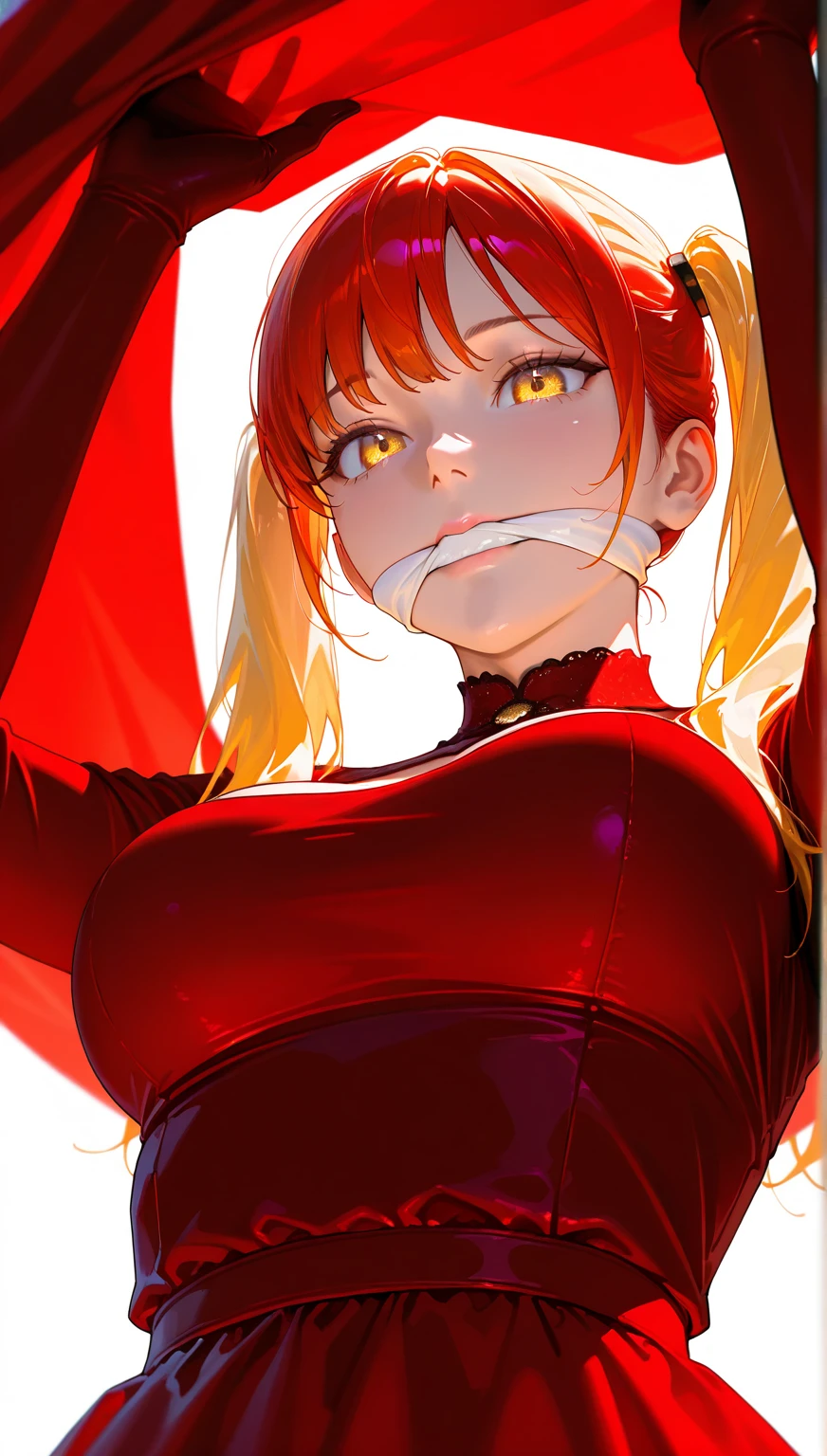 
score_9、score_8_up、1 female、Athletic build、Hourglass body type、Glowing Skin、Medusa、Fate Grand Order、Wearing an off-shoulder kimono、Tie yourself up with a rope、Ball gag、Slap and whip marks on body、Drooling、Hanging from the ceiling in a dark basement