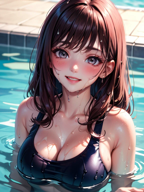 ((masterpiece+best quality+high resolution+illustration1.3+ultra 8k)), 1girl, ((detailed body)) ((attractive face)), bikini girl, swimming pool, fantasy cloud, cloudy background, detailed body, long hair, sharp eyes, detailed eyes, shadow, lighting, detailed, focus, earrings, hnd detailed