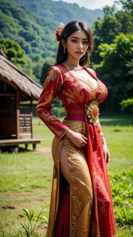 ((1lady, Balinese kebaya)), ((Balinese kebaya)), ((Standing on the road)), zoom camera in the crotch, angle from selfie), looking to the behind, very smile, blushing, ((background new york cityscape)), distressed, reluctant, glare, (sexual arousal:1.5, ) , NSFW, 8k, RAW photo, masterpiece, absurdity, top quality, high resolution: 1.1, ultra-detail, hyper-realistic: 1.4, realistic, photorealistic: 1.3, cinema light, film grain, closeup, full body, depth of field, eye focus, young, 85mm lens, f/1.5, Professional lighting, portrait, photon mapping, radiocity, physically based rendering, transparency, soft light, realistic face, realistic body, realistic skin, clean: 1.8, silky golden shiny blonde hair, Shiny silky straight hair, hairstyle to match the trend of Japan in 2023, Big tits: 1.2, blusher, good style, (very dark lip gloss, bright red lipstick, so many eyelashes, blue eyes, pitch black eyeshadow big tits), company, camel toe, long legs, PureErosFace_V1: 0.8, dynamic pose