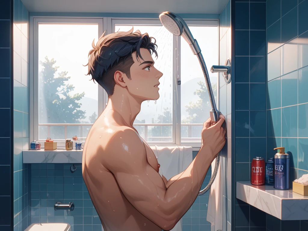 Guy in shower
