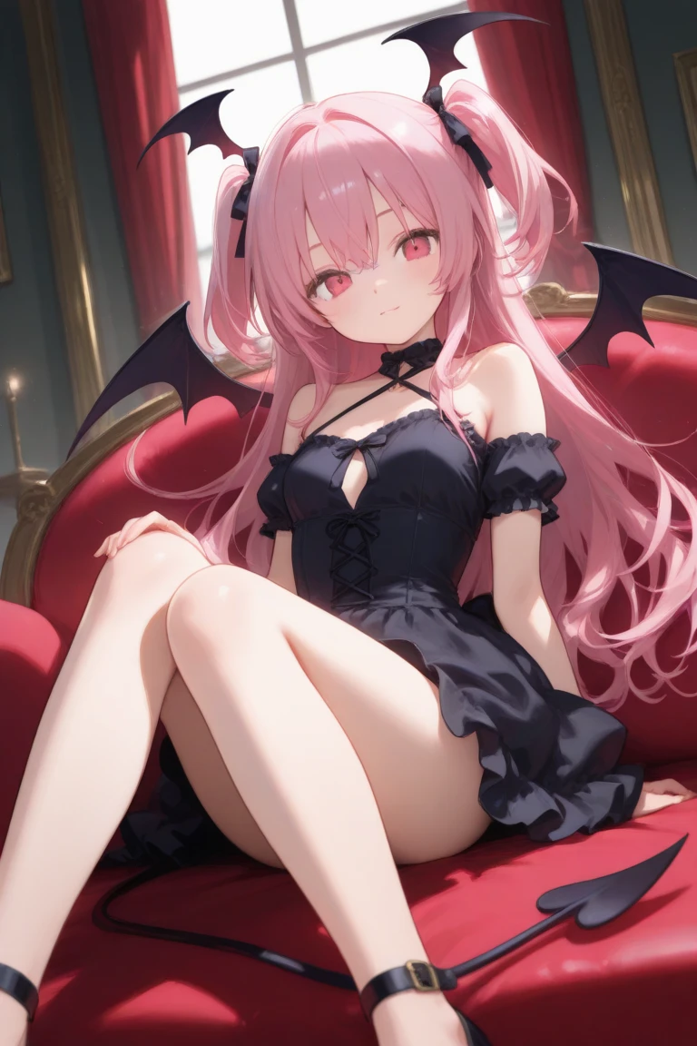 Cute Face　　Bitch　Angle from directly below　　Huge boobs　Seductive Pose　A sparkling smile　　　　Pink Mist　　　　Attraction magic　Pink Room　Front Angle　Hug Pose　choker　Cute Dresses　vampire　Princess Room　bed　A small bat is flying