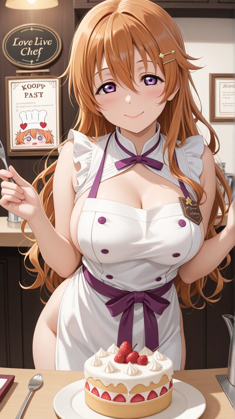 (Best Quality, Masterpiece),sexy mommy,show panties, Front cover of a women's cooking magazine,mini sexy maid costume , naked, erotic, 18+, nsfw, 1girl, 30 years old, stunning, cute, heartwarming smile, hourglass figure, wearing floral dress, pinny apron, beautiful food, text, diagrams, advertisements, magazine title, long light golden hair, brown eyes