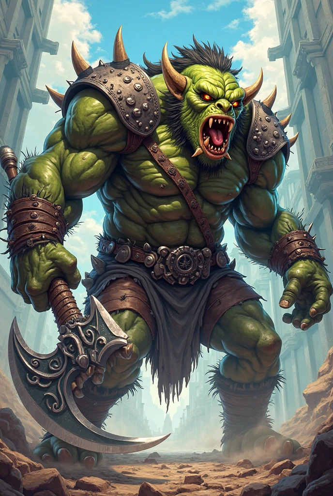 a furry eastern dragon, long whisker, green fur, bare chest, big chest, big build, warrior waist armor, sandal, ((eastern dragon), ((green dragon)), ((waist armor)), furry art, full body, mature, tall, daddy, muscular, rounded face, ((no coat)), ((berserker)), scar body, (scar), bare body, many scars on body, scar face, long beard, very muscular, beefy body, (((bare chest))), (((large pecs))), (((hold a great axe))), action pose