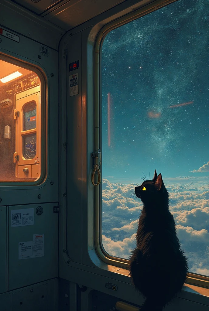 art by Doug Hyde, elegant, Rule of Thirds, Wet Aunt, Unforgettable hair styled as French twist, Cossack Briefcase, Fitness Tracker, Tatooine in background, lush lake, Stars in the sky, Sketch, Confused, CMYK Colors, "The fog comes on little cat feet.", High Fantasy Art Magical mythical enchanted epic enigmatic spellbinding