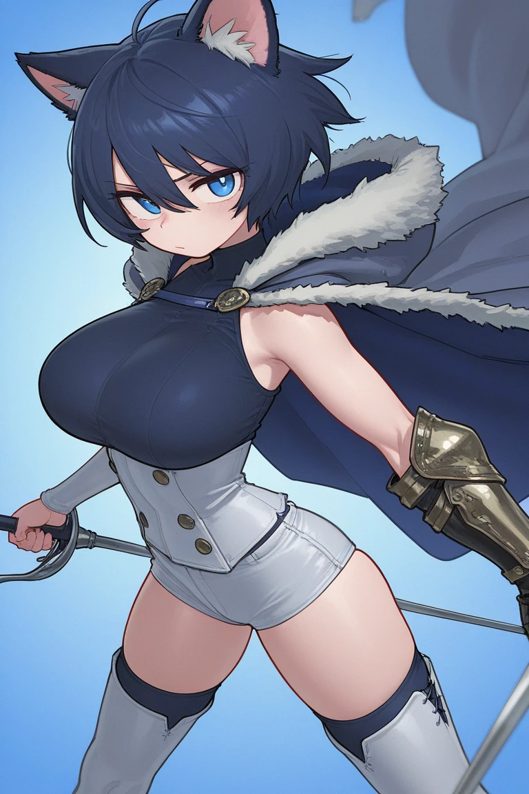 (best quality,ultra-detailed,realistic:1.37),sexy,perfect sensual body (large breast) [voluptuous],nice butt,girl,short black hair,mid-length dress,bright blue eyes,night sky background