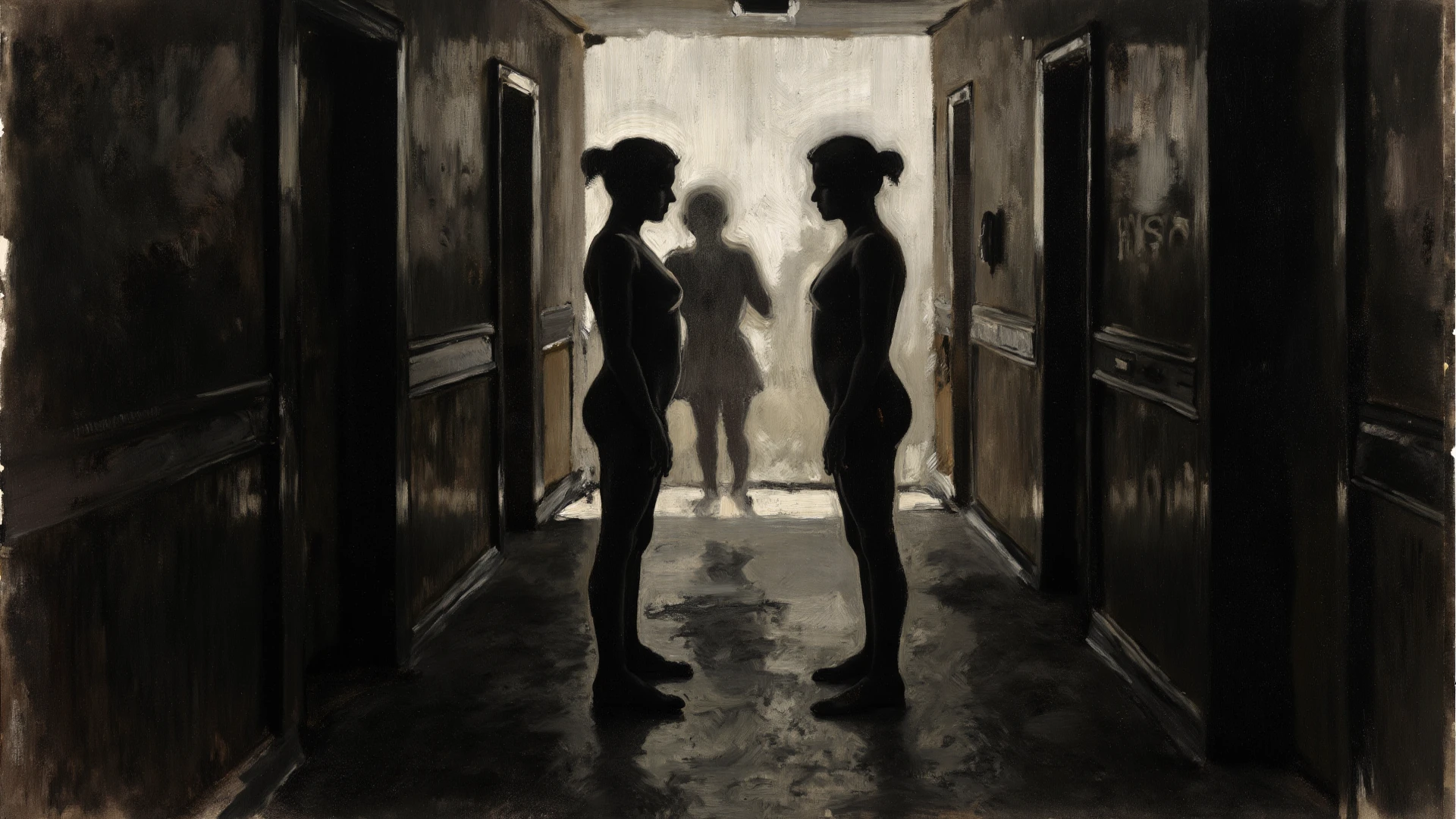 Hyperrealistic explicit NSFW. 2 little girls, one with red curly hair and green eyes and the other with light brown hair, linda, very young and sexy in the shower showering and soaping herself showing her back and the other from the front showing her front looking at the front perfect rear, rubbing against her sister and licking her sister's buttocks, as if it were that of a girl of 4 years or less without clothes naked