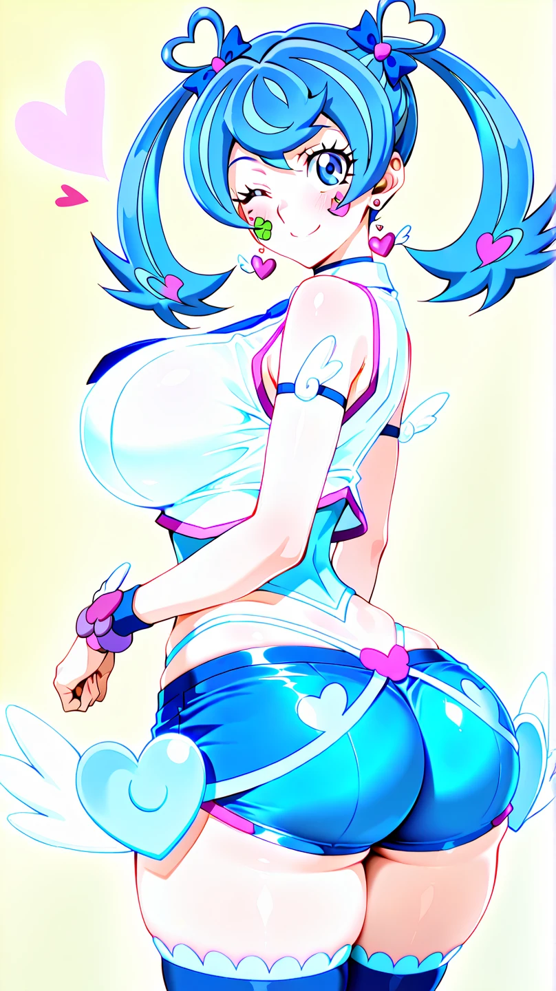 margie simpson, solo, animal ears, animal hands, tail, cat ears, blue hair, big hair, long hair, cat tail, breasts, claws, open mouth, hand on hip, fangs, full body, large breasts, fur, standing, signature, navel, cat girl, green eyes, mature woman, (shonen anime style, masterpiece, Best Quality, Extremely Detailed, Ultra Quality, 4k) nude, naked, large breasts, awe BREAK pink hair) sharp focus, full body portrait, full body photo, flat lighting, super beautiful sexy woman , very beautiful Greek woman, perfect body:1,1, 24 years old