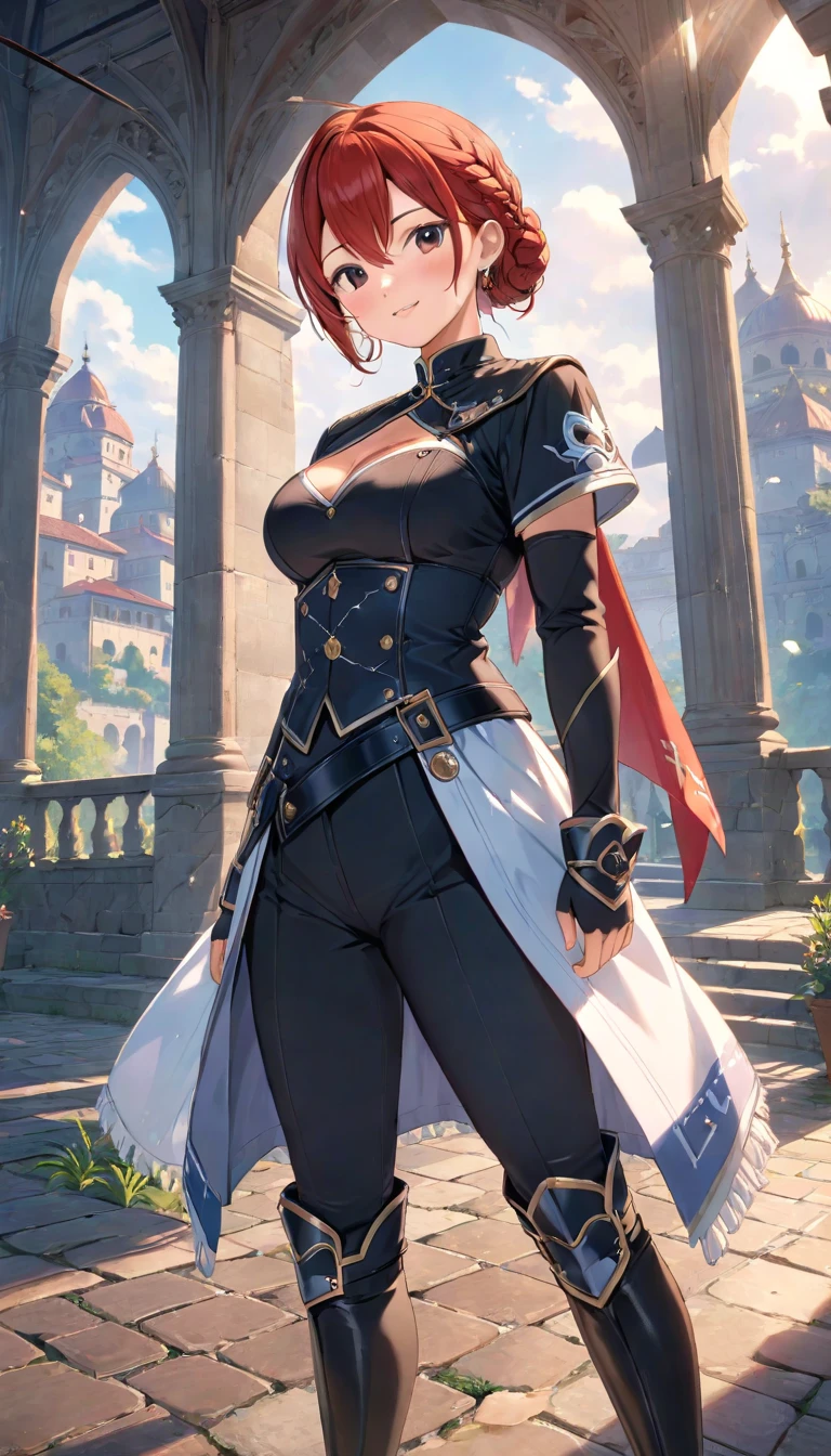 (((Single character image.))) (((1girl))) (((Dressed in medieval fantasy attire.))) (((Solo))) (((Generate a darkly sexy female character for a fantasy setting.))) (((Appears to be 20 years old with youthful looks.)))Generate a female character in a fantasy tropical setting.  She dresses in swashbuckler fashion, looks dangerous and sexy and seems like an ideal fantasy character.  best quality:1.0,hyperealistic:1.0,photorealistic:1.0,madly detailed CG unity 8k wallpaper:1.0,masterpiece:1.3,madly detailed photo:1.2, hyper-realistic lifelike texture:1.4, picture-perfect:1.0,8k, HQ,best quality:1.0, 
